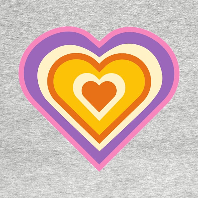 Retro Heart Love Design by greenoriginals